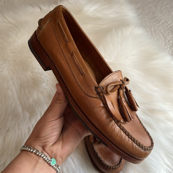 Cole Haan Country Tassel Leather Loafers Size 9 Brown - Picture 9 of 14